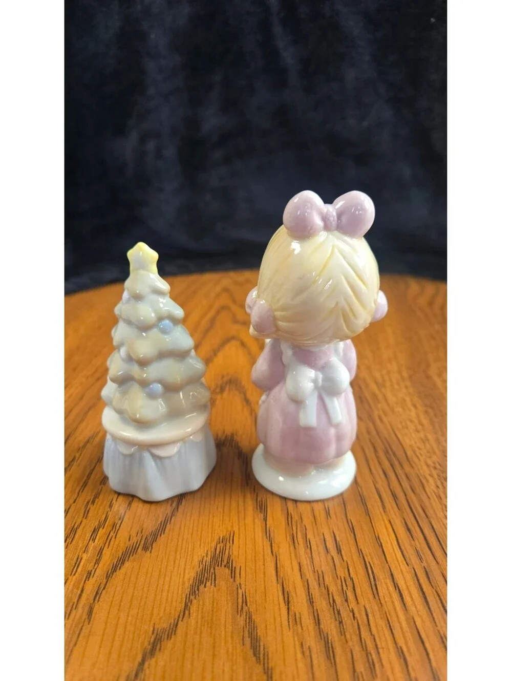 Precious Moments Porcelain Christmas Salt and Pepper Shakers